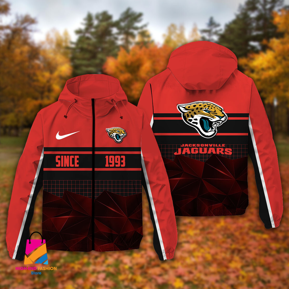 Jacksonville Jaguars NFL Style Windbreaker Jacket For Fans