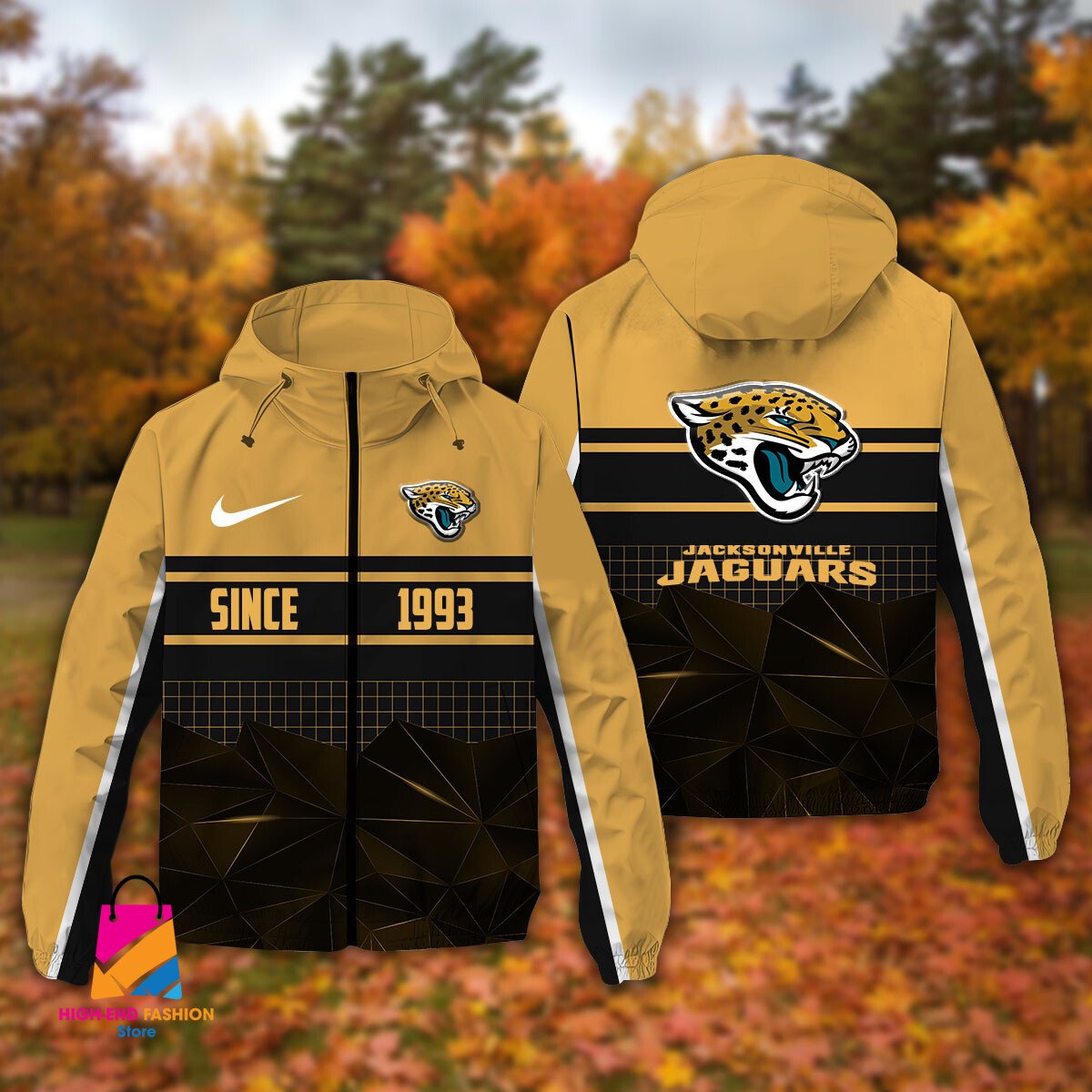 Jacksonville Jaguars NFL Style Windbreaker Jacket For Fans