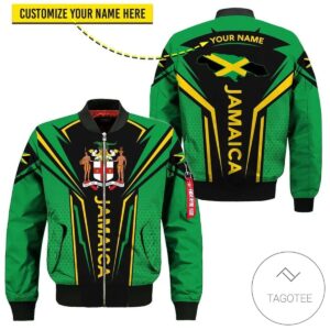 Jamaica Map Style Bomber Jacket For Fans