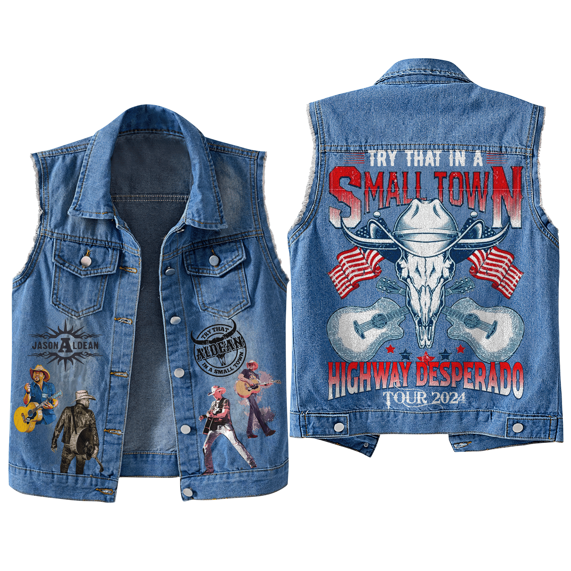Jason Aldean Music Style Sleeveless Jacket For Fans