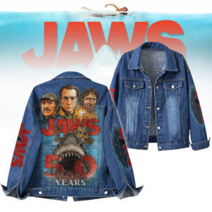 Jaws Movies Denim Jacket Gift For Fans