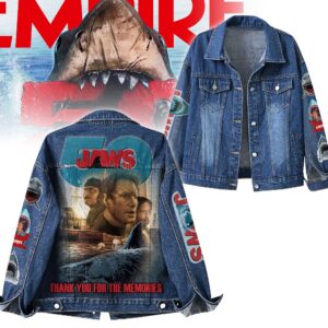 Jaws Movies Denim Jacket Gift For Fans