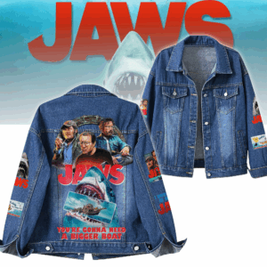 Jaws Movies Denim Jacket Gift For Fans