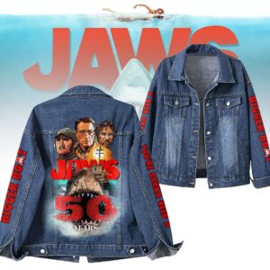 Jaws Movies Denim Jacket Gift For Fans