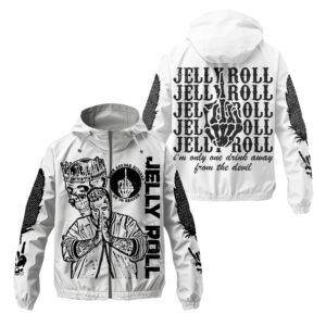 Jelly Roll Music Style Windbreaker Jacket For Fans