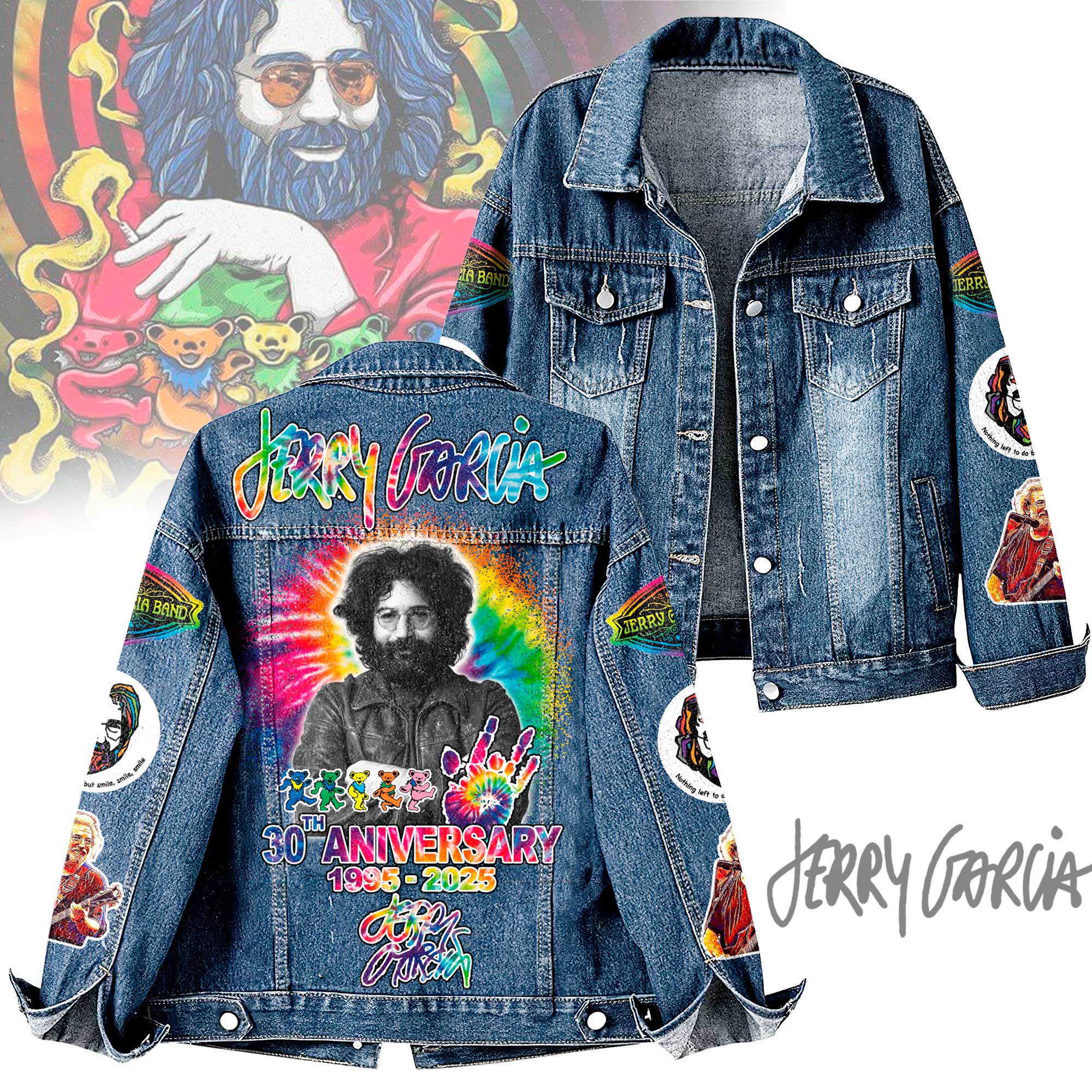 Jerry Garcia Music Denim Jacket Gift For Fans
