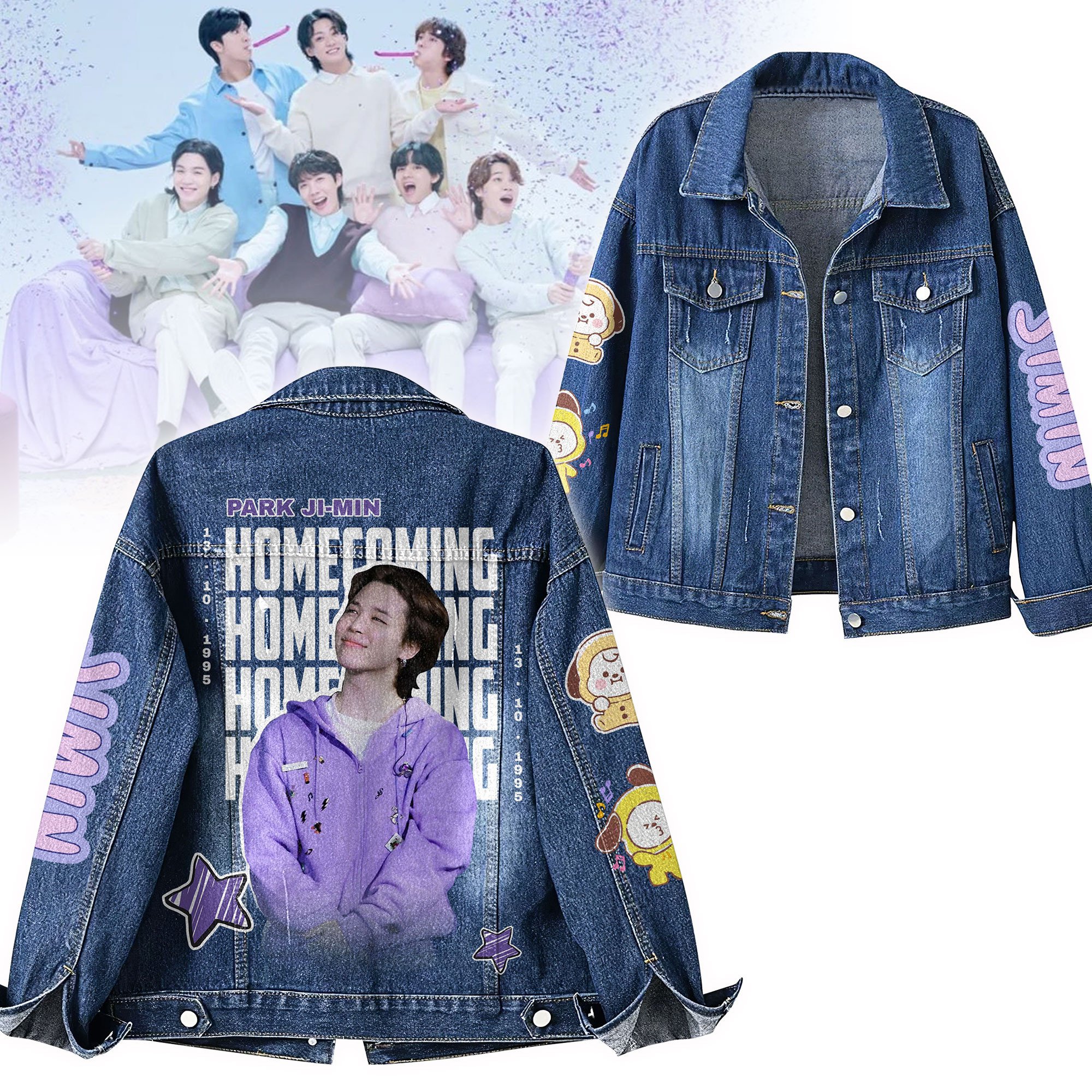 Jimin BTS Music Denim Jacket Gift For Fans