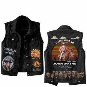 John Wayne Actor Style Sleeveless Jacket For Fans