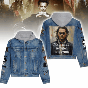 Johnny Depp Actor Style Hooded Denim Jacket For Fans
