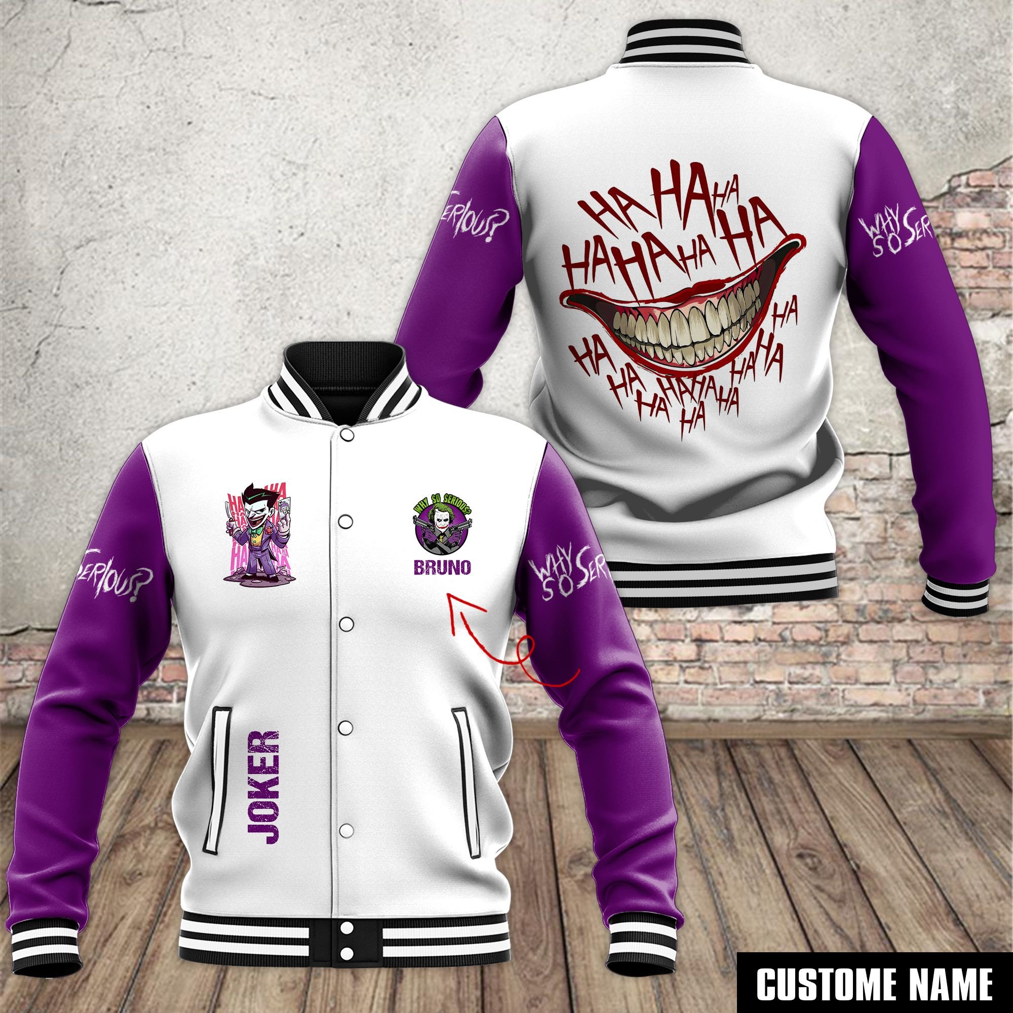 Joker Movies Style Baseball Jacket For Fans