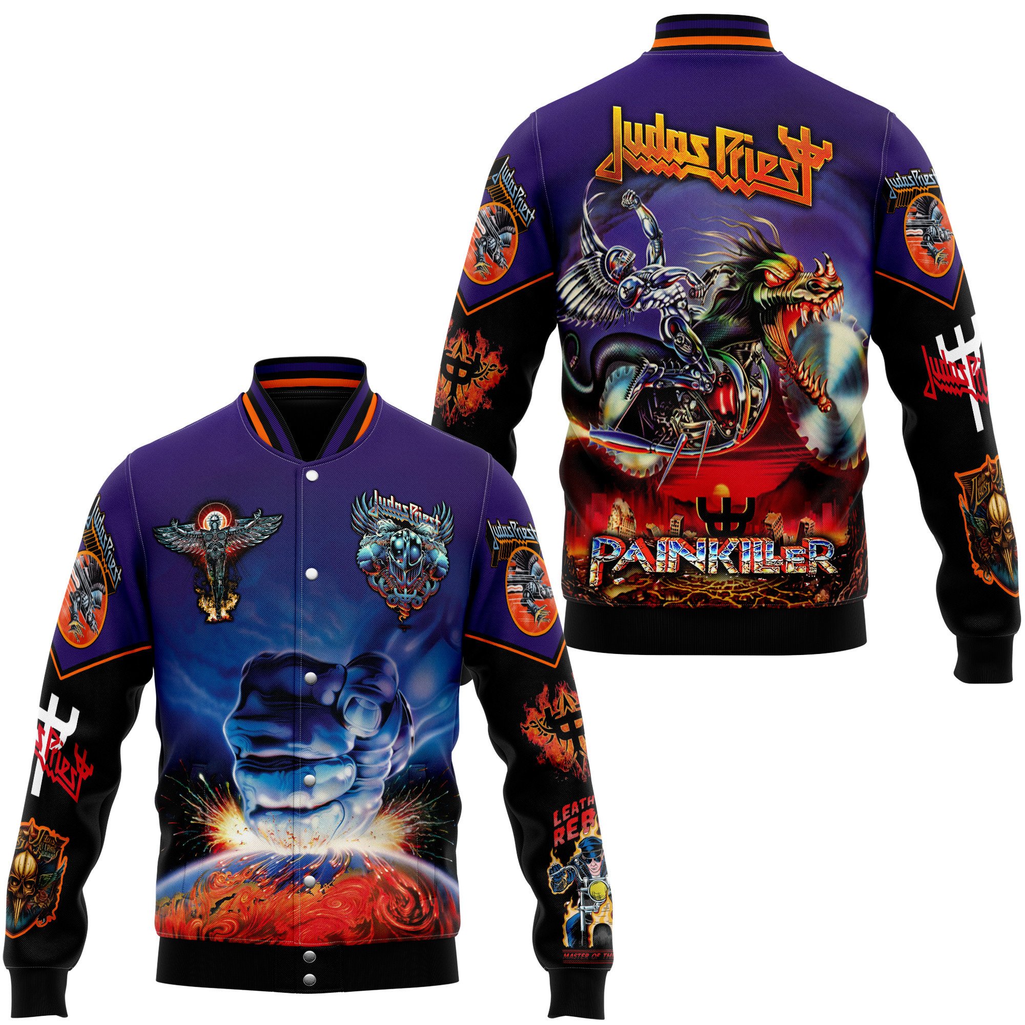 Judas Priest Music Style Baseball Jacket For Fans