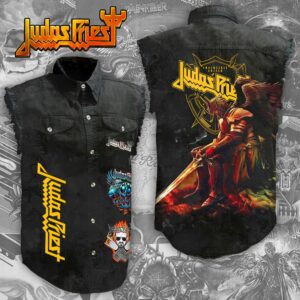 Judas Priest Music Style Sleeveless Jacket For Fans