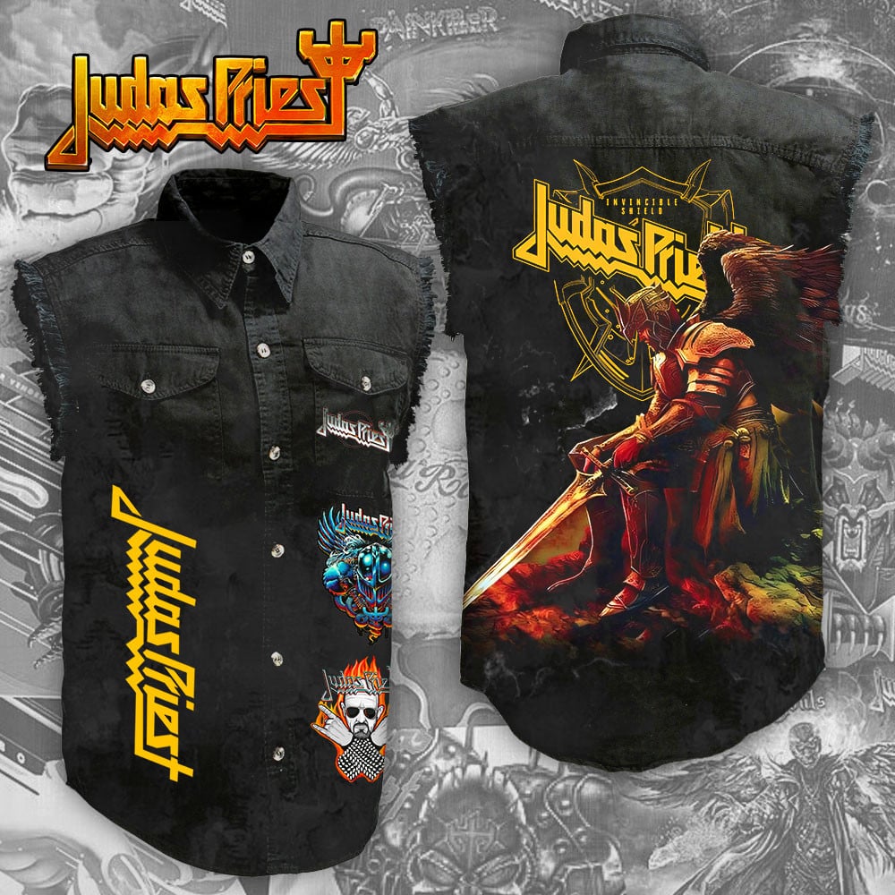 Judas Priest Music Style Sleeveless Jacket For Fans