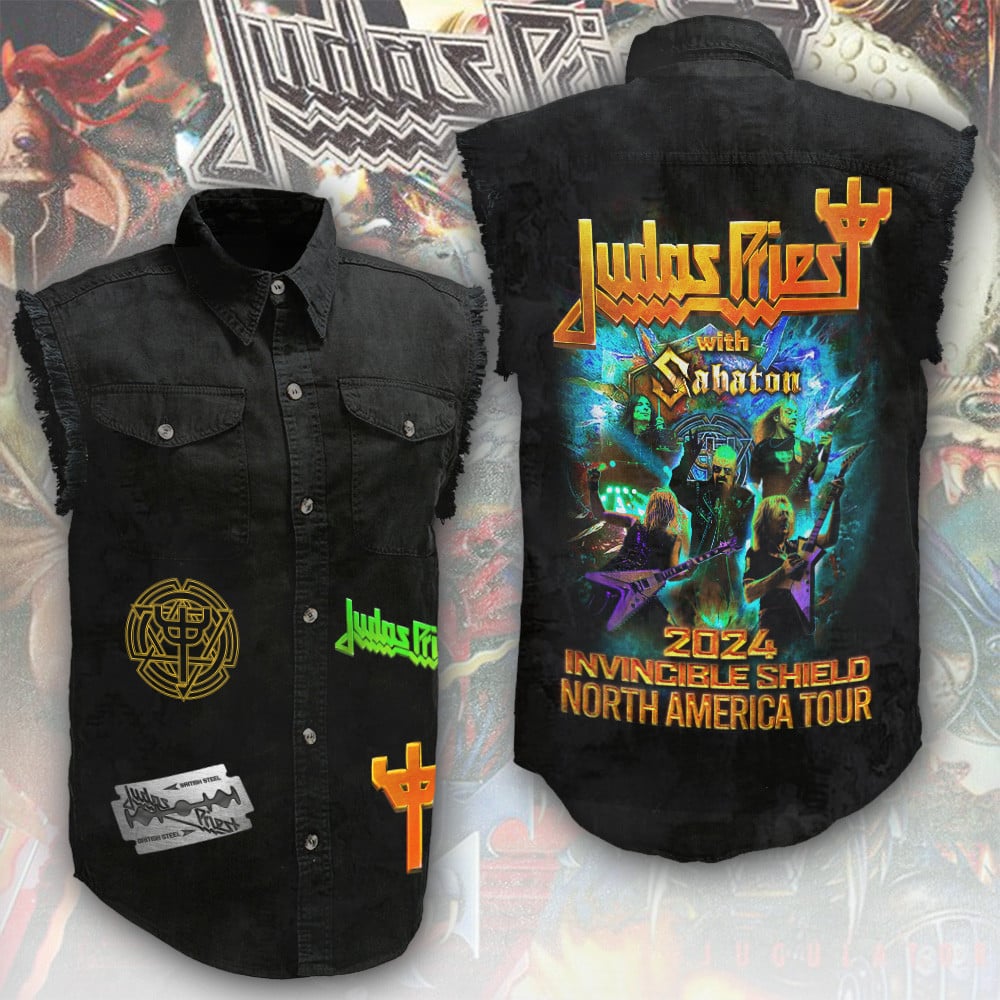 Judas Priest Music Style Sleeveless Jacket For Fans