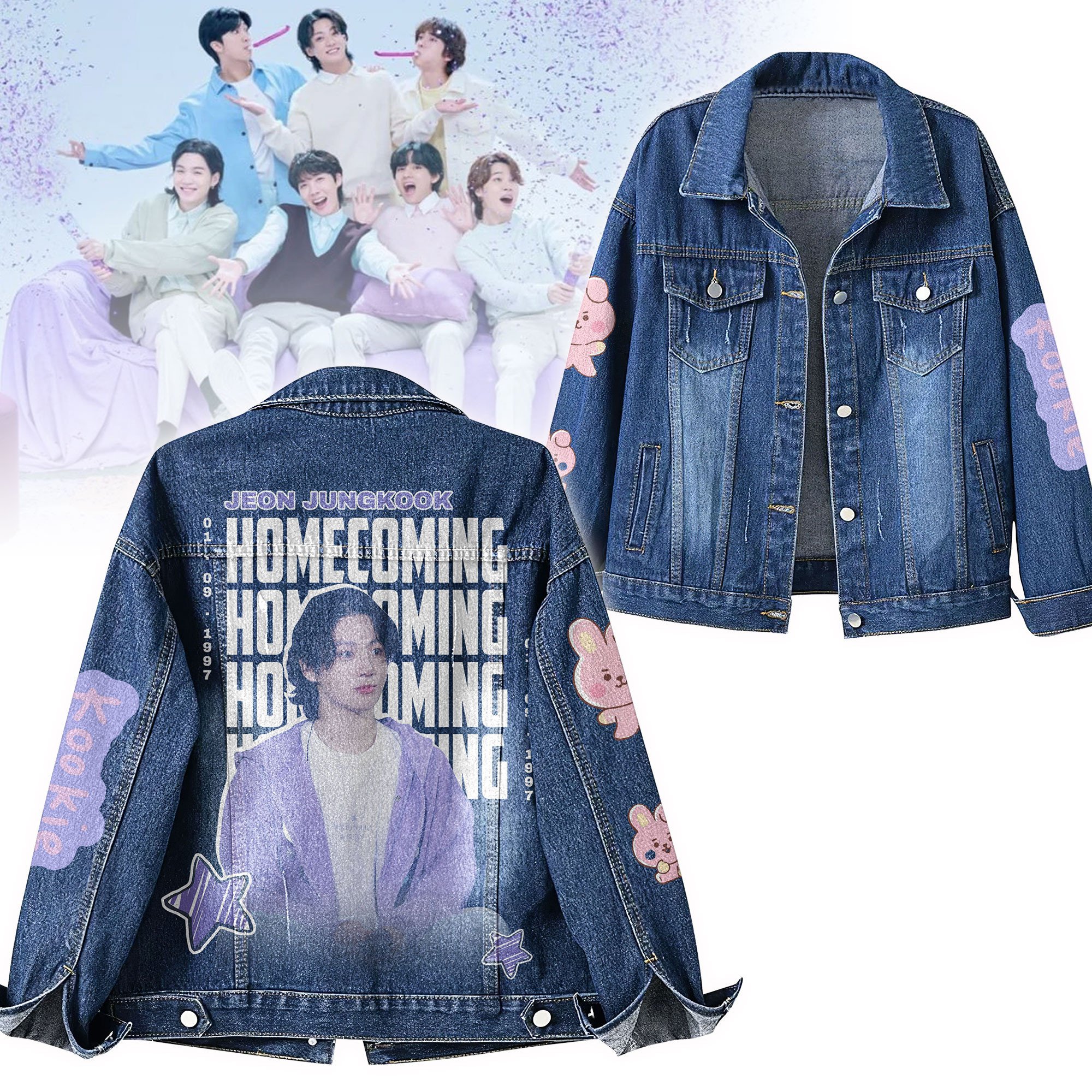 Jung Kook BTS Music Denim Jacket Gift For Fans