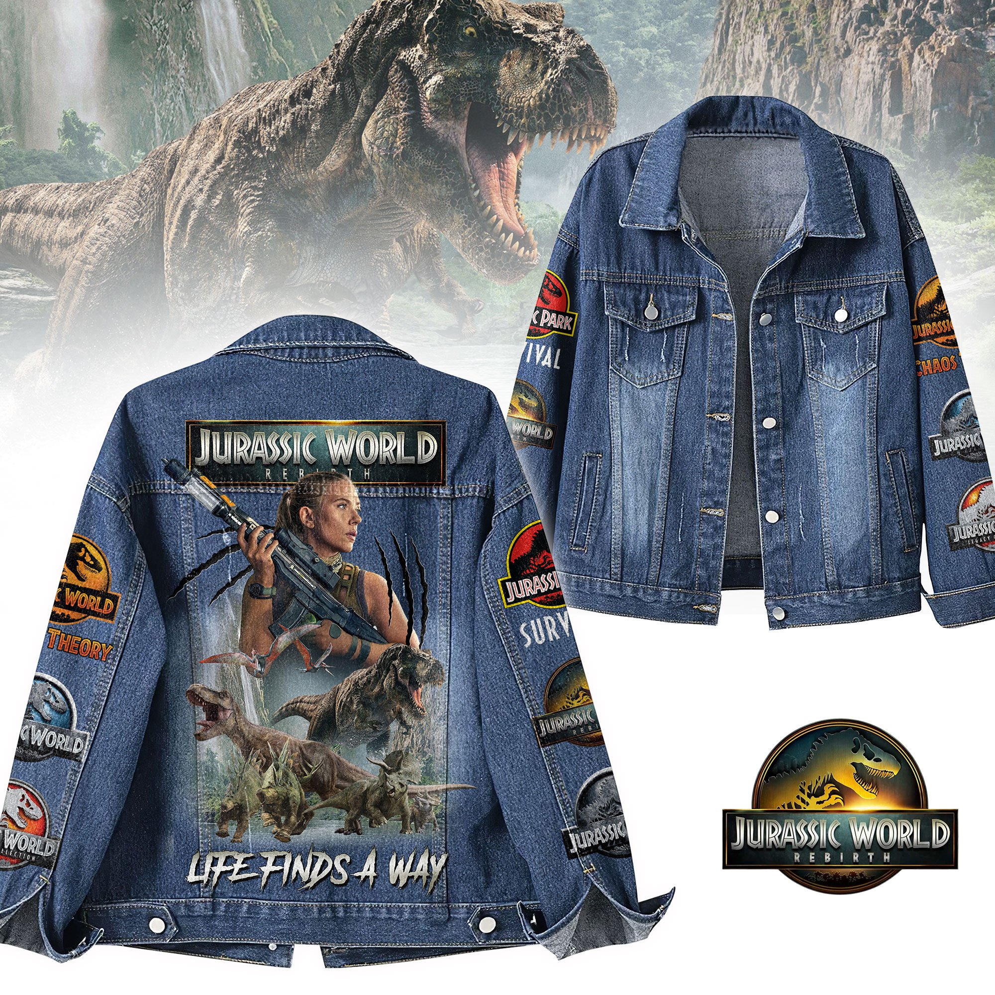 Jurassic World Rebirth Movies Denim Jacket Gift For Fans