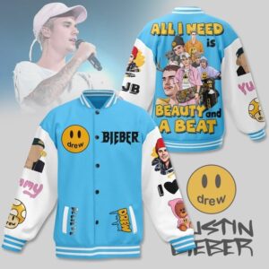 Justin Bieber Music Style Baseball Jacket For Fans