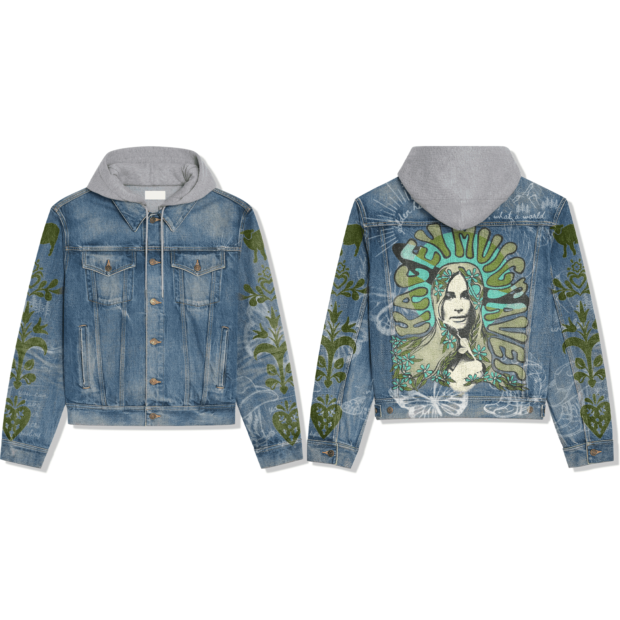 Kacey Musgraves Music Style Hooded Denim Jacket For Fans