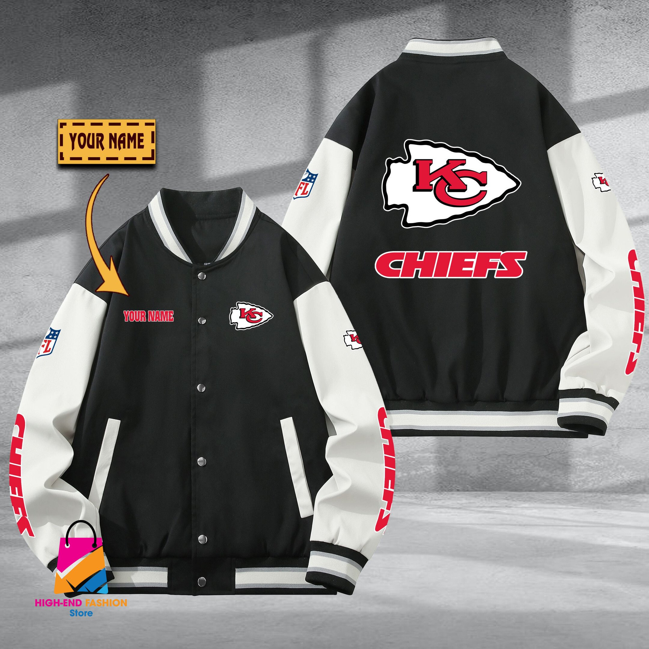 Kansas City Chief NFL Style Baseball Jacket For Fan