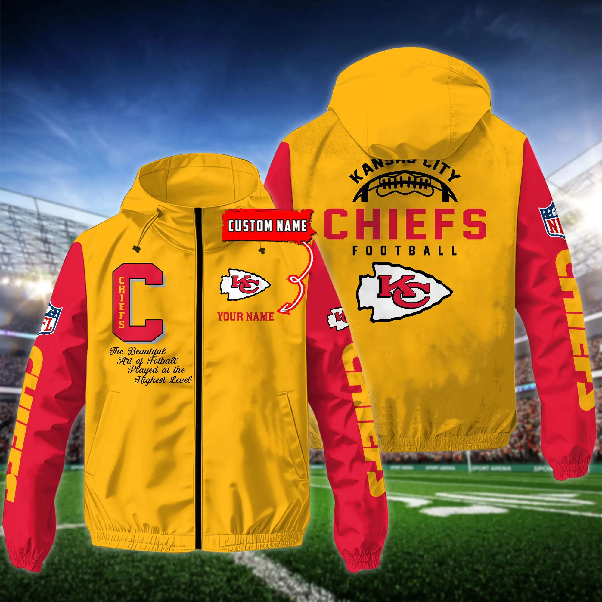 Kansas City Chiefs NFL Personalized Style Windbreaker Jacket For Fans