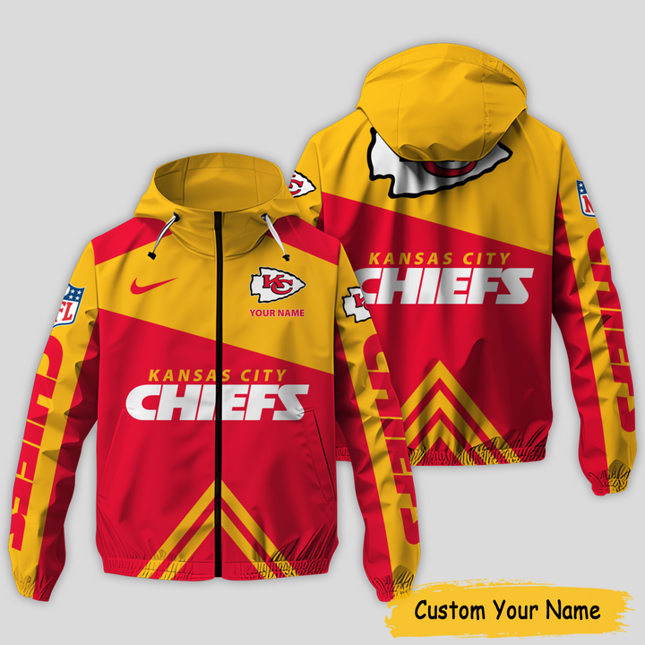 Kansas City Chiefs NFL Personalized Style Windbreaker Jacket For Fans