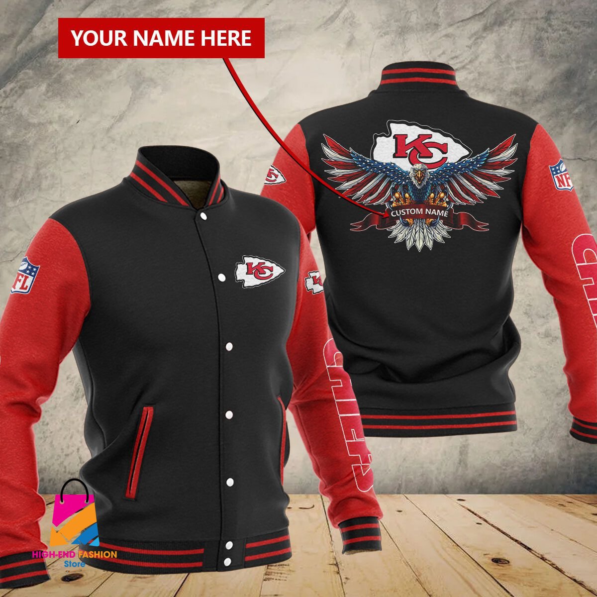 Kansas City Chiefs NFL Style Baseball Jacket For Fan