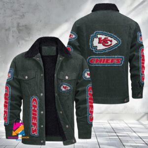 Kansas City Chiefs NFL Style Fleece Thermal Cotton Jacket For Fans