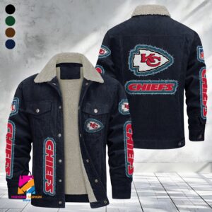 Kansas City Chiefs NFL Style Fleece Thermal Cotton Jacket For Fans