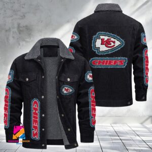 Kansas City Chiefs NFL Style Fleece Thermal Cotton Jacket For Fans