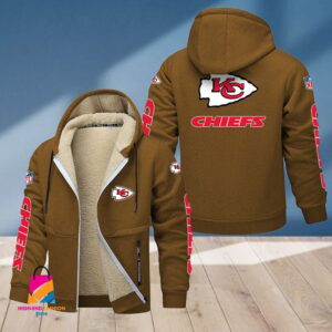 Kansas City Chiefs NFL Style Fleece Zip Hoodie Jacket For Fans