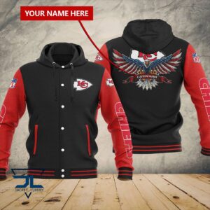 Kansas City Chiefs NFL Style Hooded Baseball Jacket For Fan