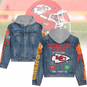 Kansas City Chiefs NFL Style Hooded Denim Jacket For Fans