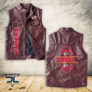 Kansas City Chiefs NFL Style Sleeveless Leather Jacket For Fans