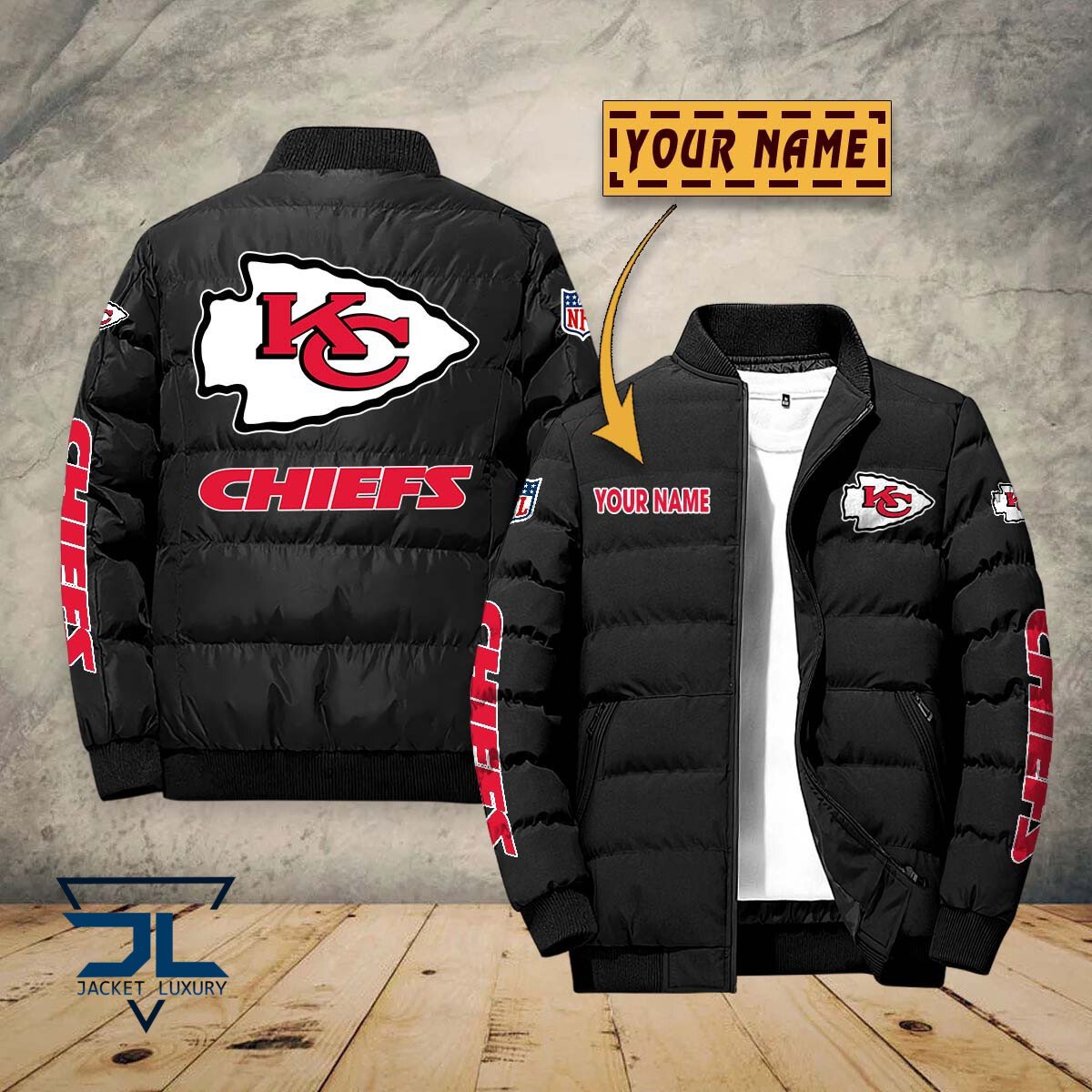 Kansas City Chiefs NFL Style Puffer Jacket For Fans