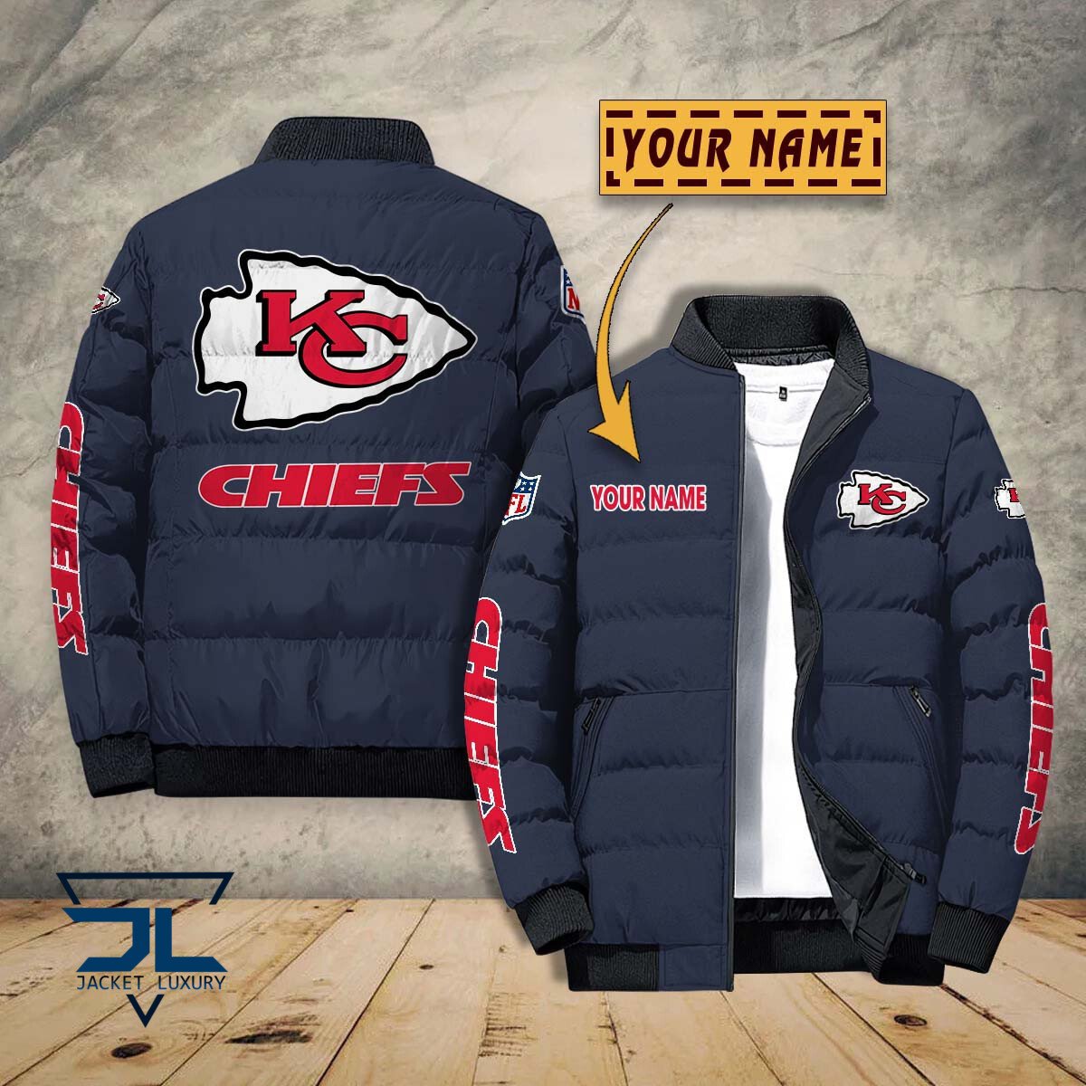 Kansas City Chiefs NFL Style Puffer Jacket For Fans