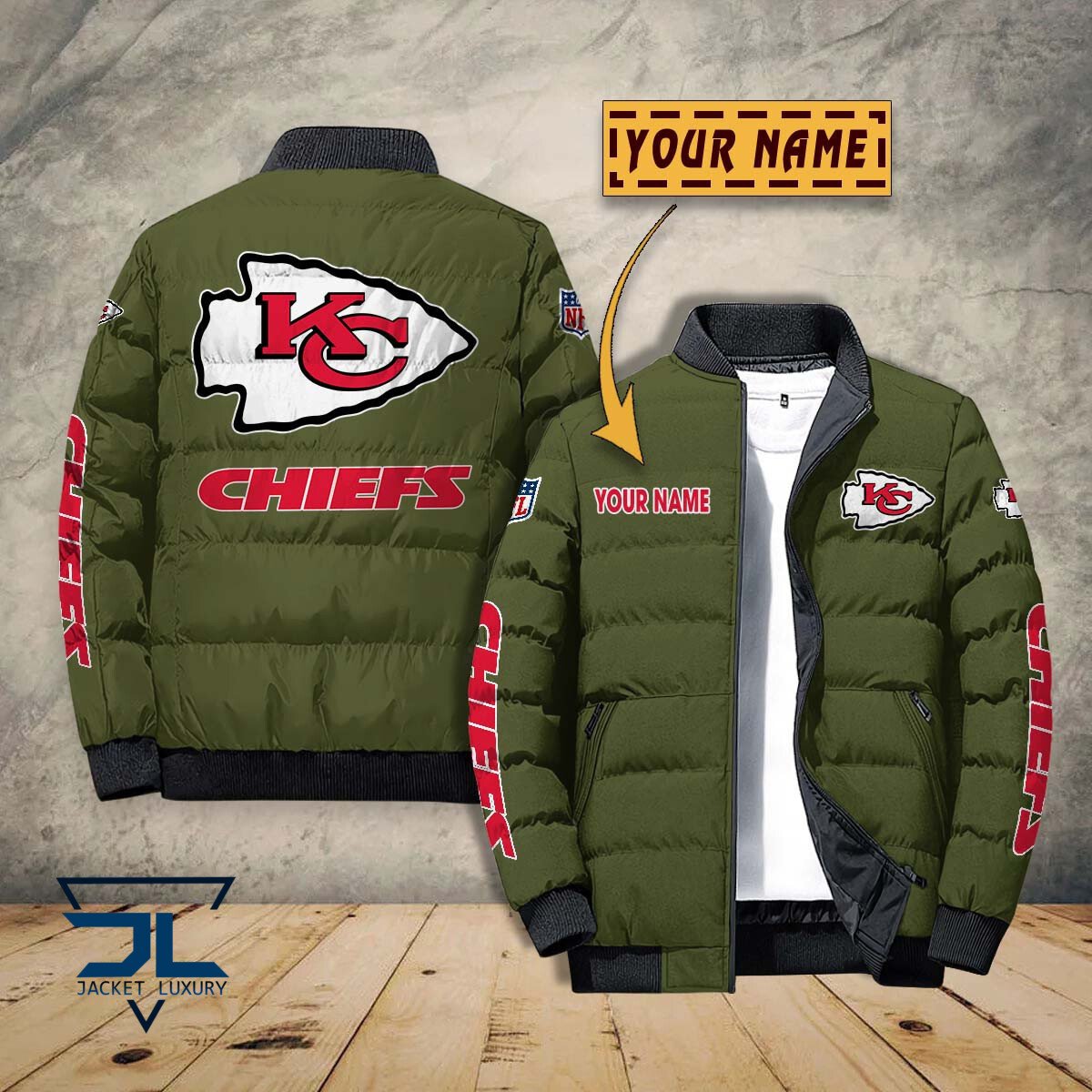 Kansas City Chiefs NFL Style Puffer Jacket For Fans