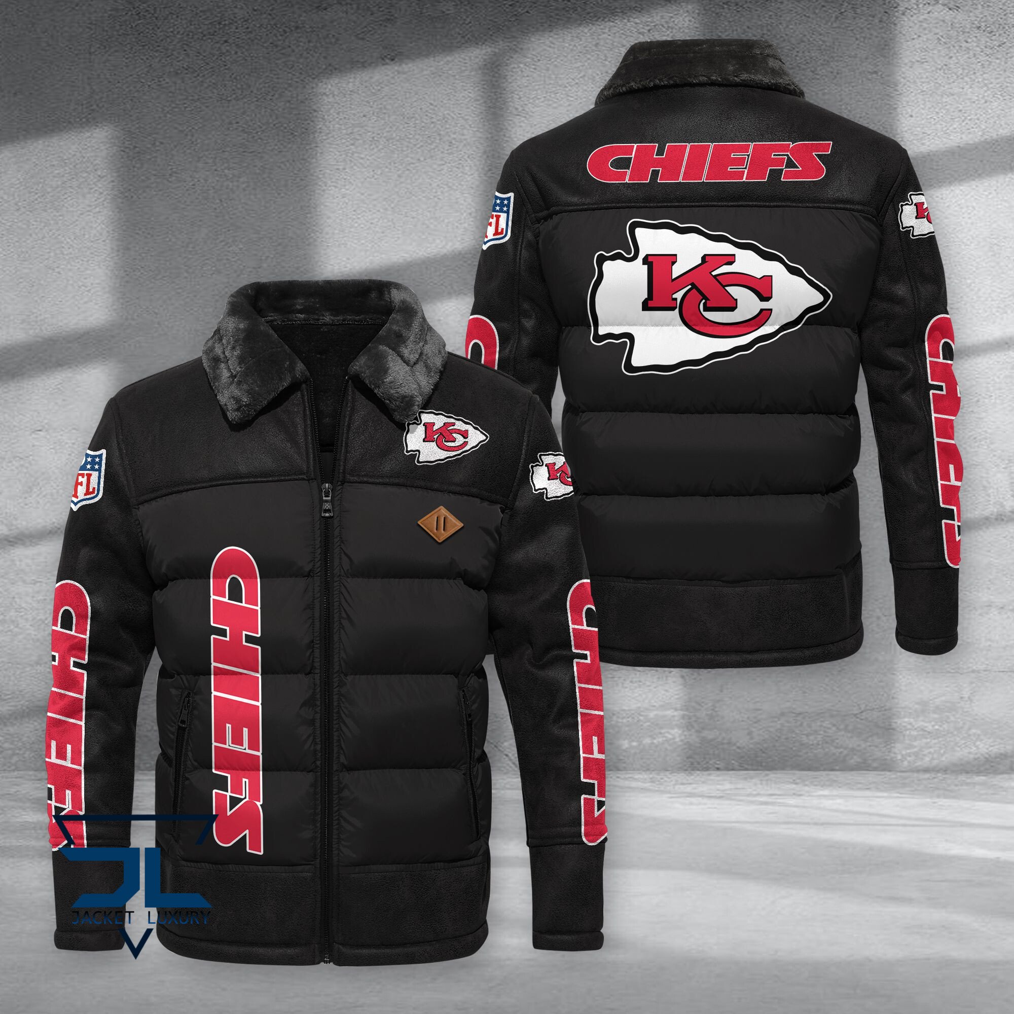Kansas City Chiefs NFL Style Puffer Jacket For Fans