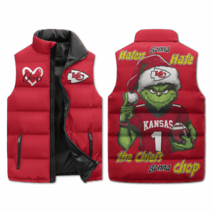 Kansas City Chiefs NFL Style Sleeveless Puffer Jacket For Fans