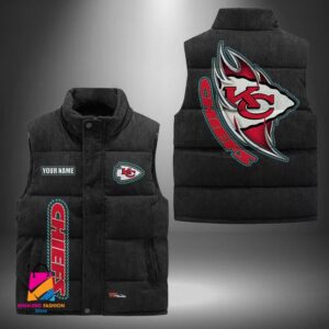 Kansas City Chiefs NFL Style Sleeveless Puffer Jacket For Fans