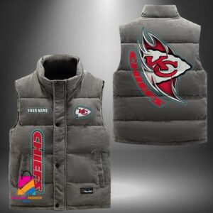 Kansas City Chiefs NFL Style Sleeveless Puffer Jacket For Fans