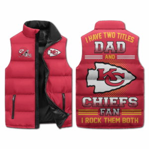 Kansas City Chiefs NFL Style Sleeveless Puffer Jacket For Fans