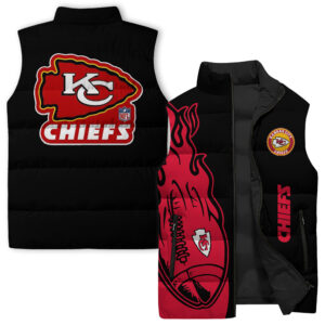 Kansas City Chiefs NFL Style Sleeveless Puffer Jacket For Fans