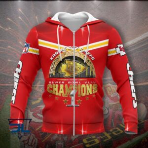 Kansas City Chiefs NFL Style Zip Hoodie Jacket For Fans