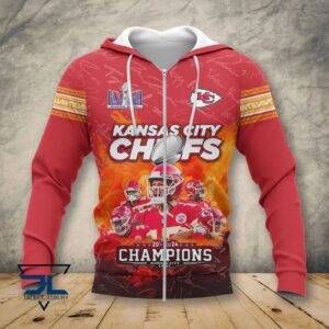 Kansas City Chiefs NFL Style Zip Hoodie Jacket For Fans