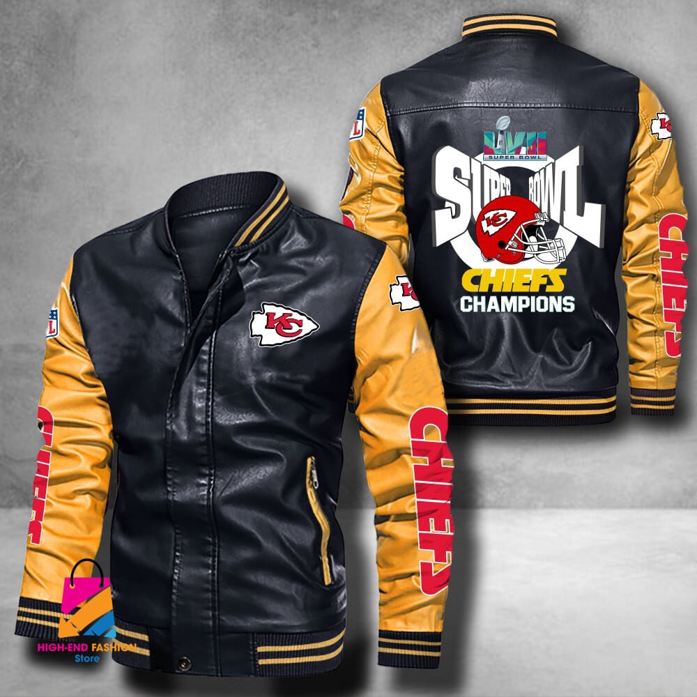 Kansas City Chiefs Super Bowl LVII Champions Leather NFL Style Leather Jacket For Fan