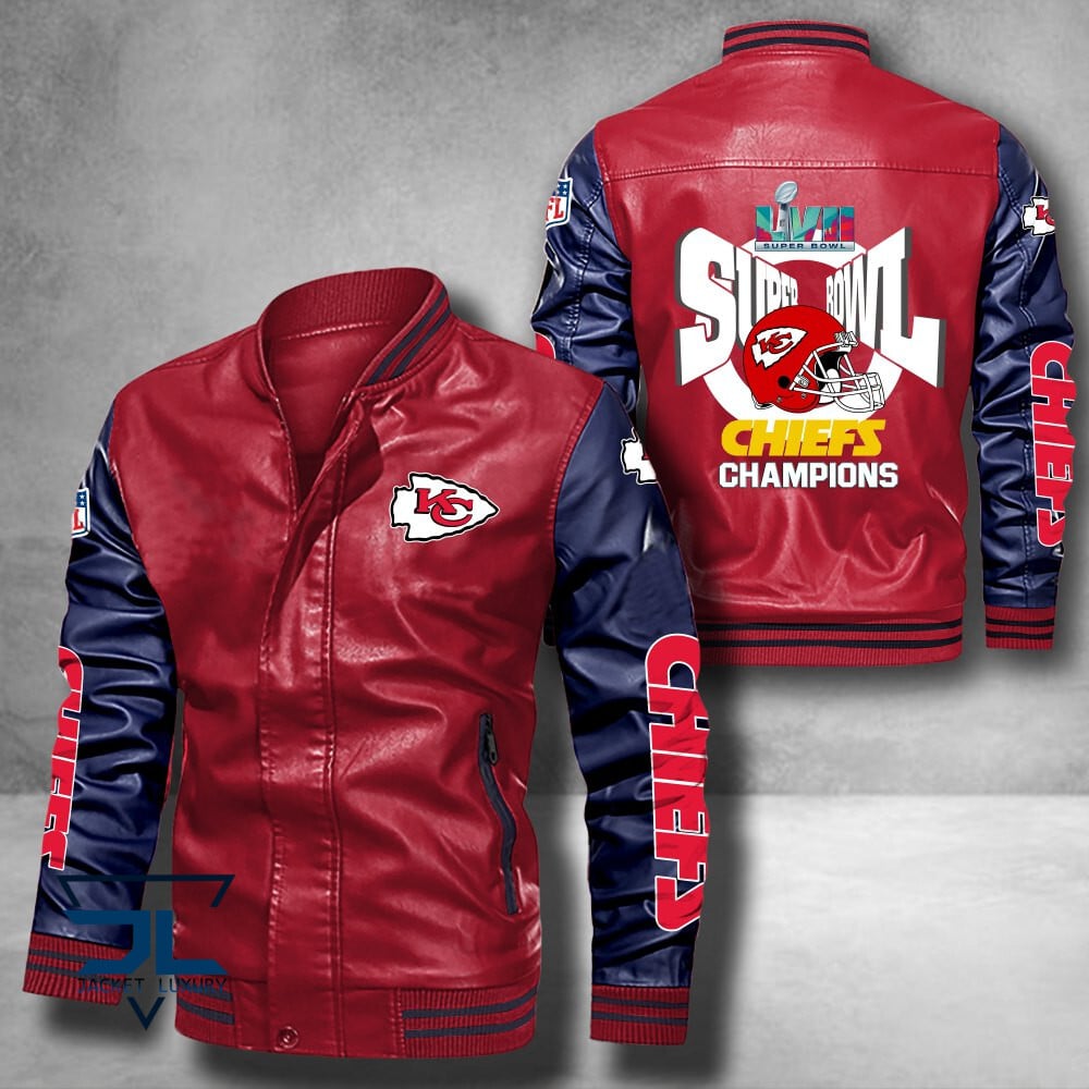Kansas City Chiefs Super Bowl LVII Champions Leather NFL Style Leather Jacket For Fan
