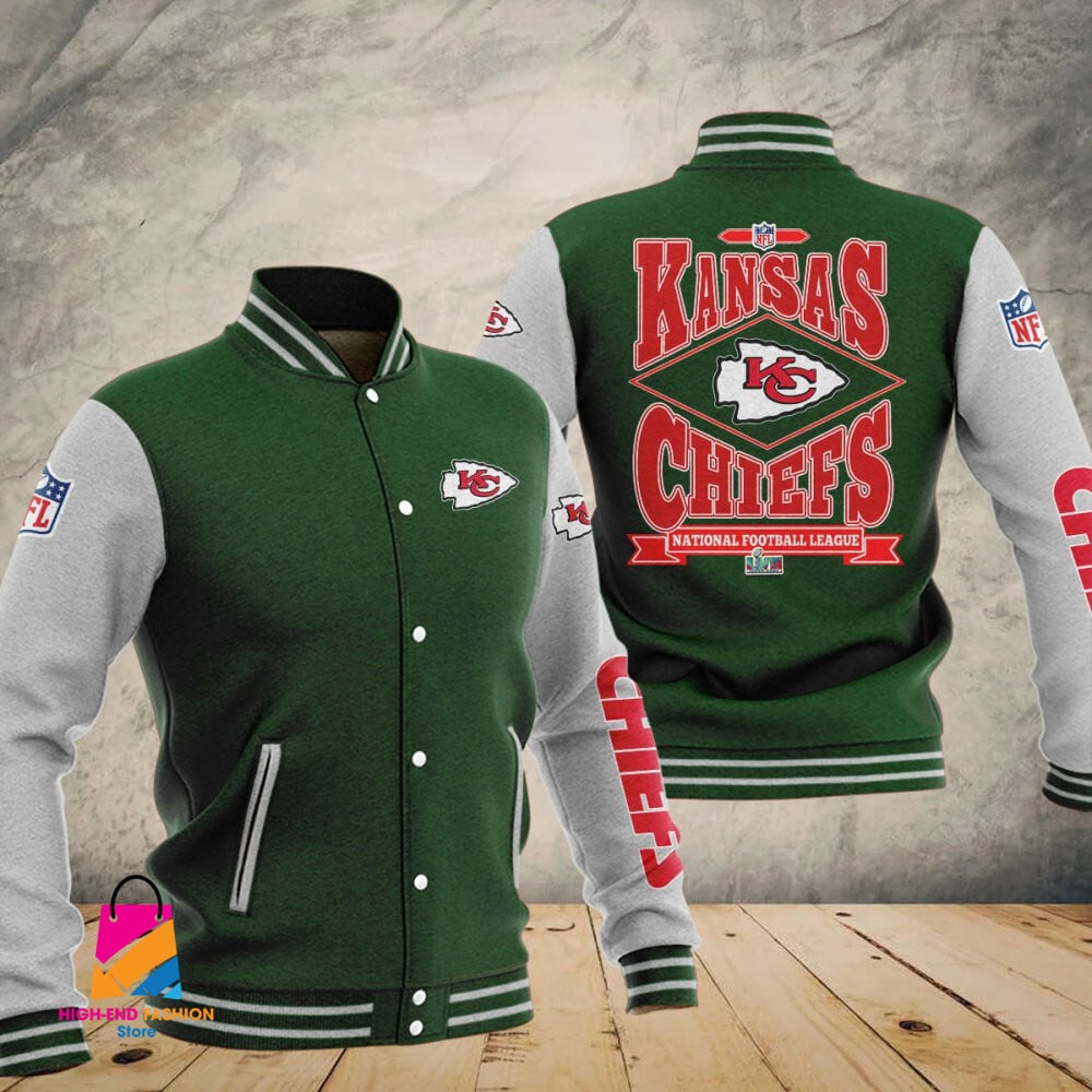Kansas City Chiefs Super Bowl LVII Champions Varsity NFL Style Baseball Jacket For Fan