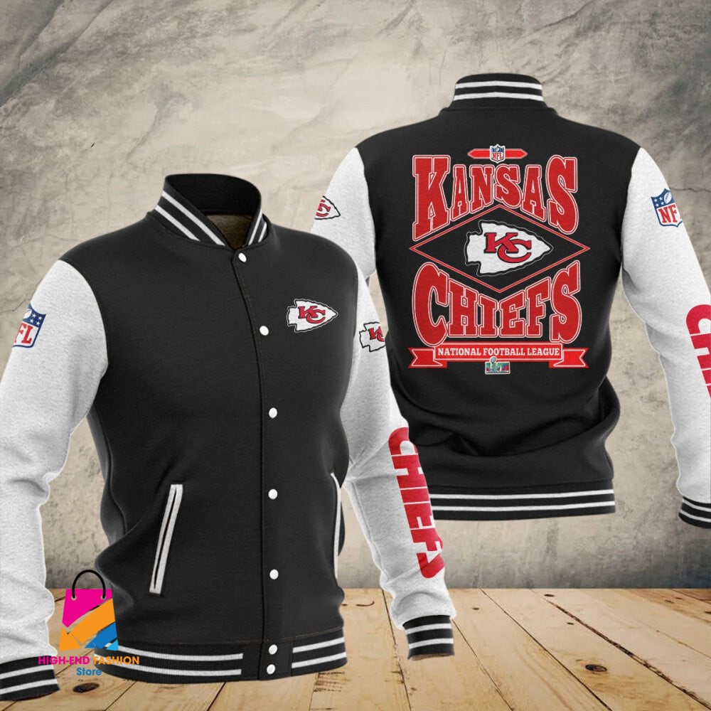 Kansas City Chiefs Super Bowl LVII Champions Varsity NFL Style Baseball Jacket For Fan