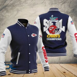 Kansas City Chiefs Super Bowl LVII Champions Varsity NFL Style Leather Jacket For Fan
