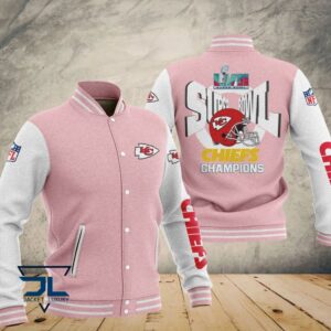 Kansas City Chiefs Super Bowl LVII Champions Varsity NFL Style Leather Jacket For Fan